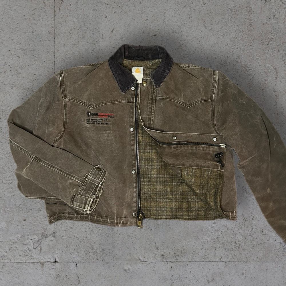 Reworked Vintage washed brown Detroit/Santa fe jacket